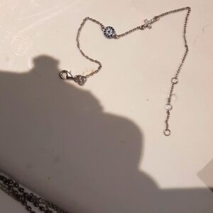 NWT AUTHENTIC GENUINE SOLID STERLING SILVER CZ EVIK EYE & CROSS CHARM BRACELET